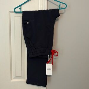 Figs Black Women's Pants with Red Accent